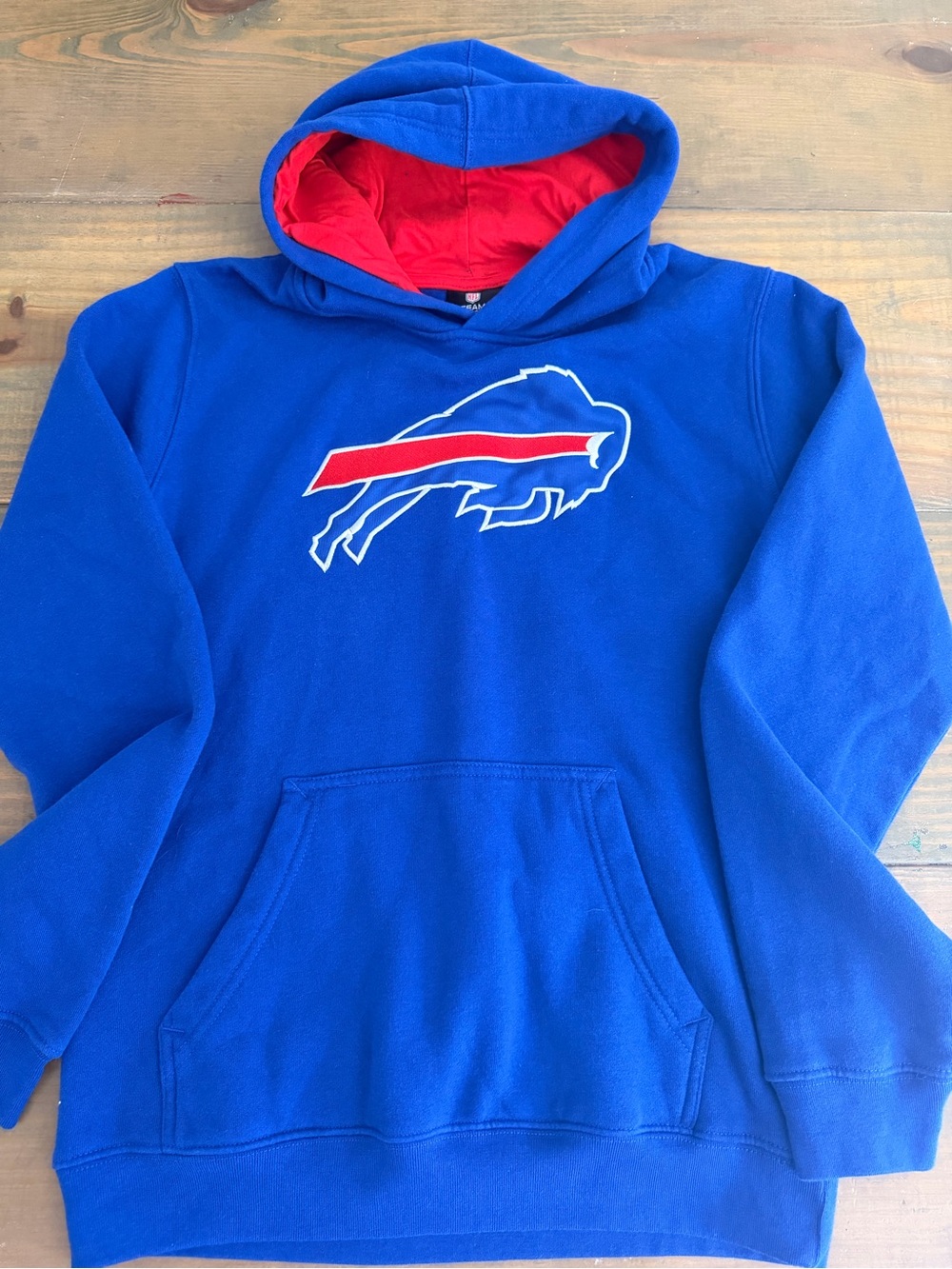 NFL Buffalo Bills Blue & Red Crewneck Hoodie with Team Logo